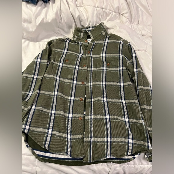 Old navy green fleece flannel - Picture 1 of 5